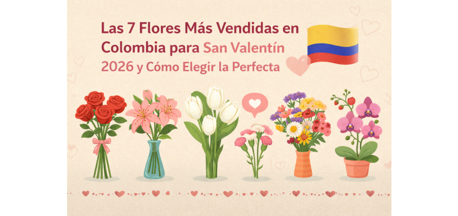 Que  flores y ramos regalar en  Colombia para San Valentín 2026